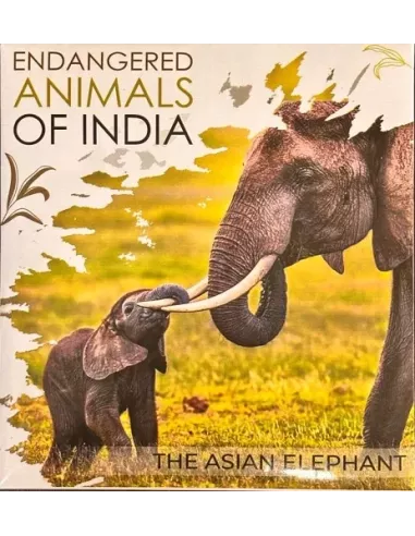 India Govt. Mint Endangered Animals of India  The Asian Elephant  Colo