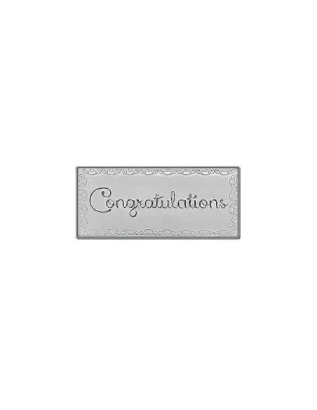 Congratulation Silver Note Of 10 Gram in 999 Purity