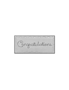 Congratulation Silver Note Of 50 Gram in 999 Purity