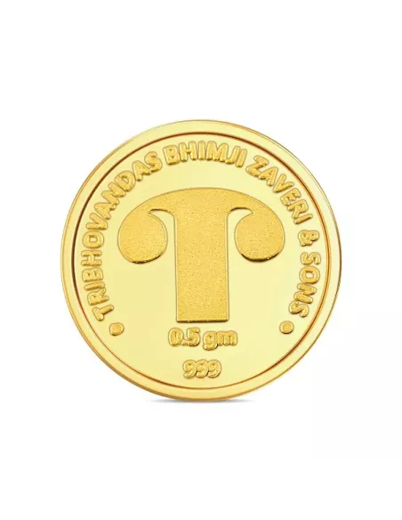 Tribhovandas Bhimji Zaveri & Sons Kalash Gold Coin Of 0.5 Gram 24Kt Go