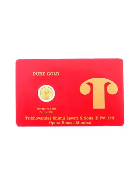 Tribhovandas Bhimji Zaveri & Sons Kalash Gold Coin Of 0.5 Gram 24Kt Go