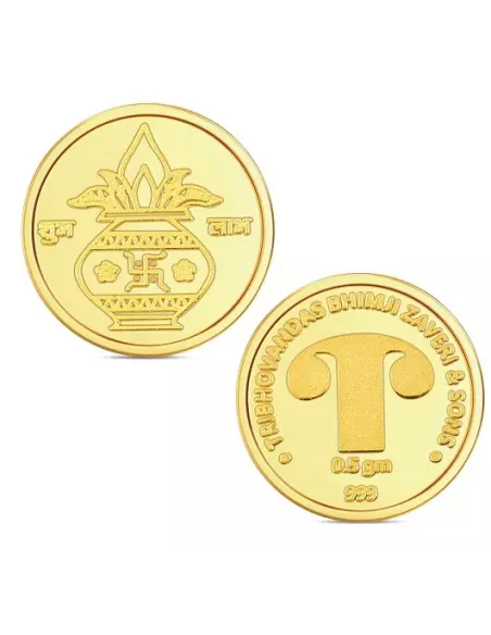 Tribhovandas Bhimji Zaveri & Sons Kalash Gold Coin Of 0.5 Gram 24Kt Go