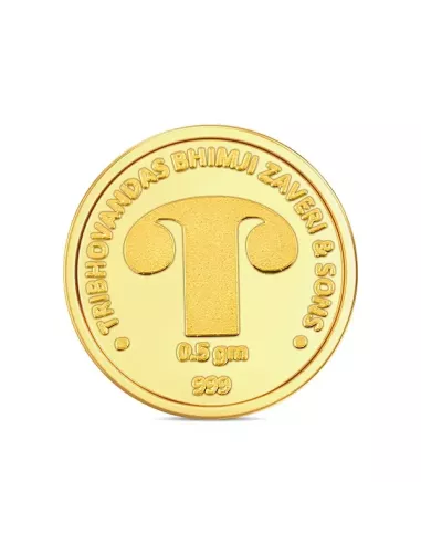 Tribhovandas Bhimji Zaveri & Sons Kalash Gold Coin Of 0.5 Gram 24Kt Go