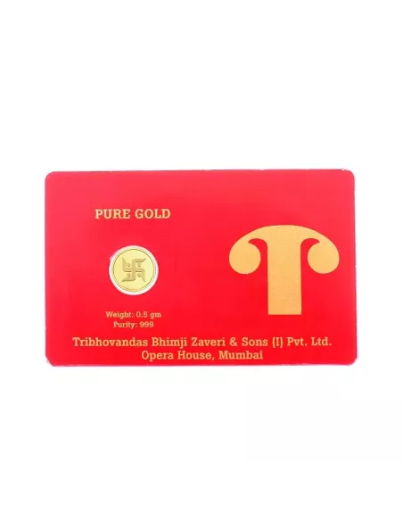 Tribhovandas Bhimji Zaveri & Sons Kalash Gold Coin Of 0.5 Gram 24Kt Go