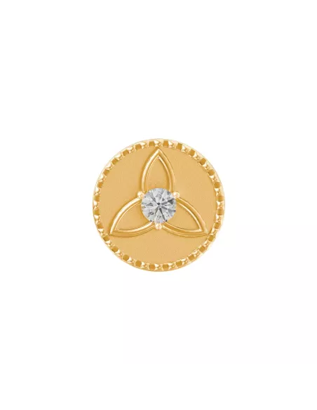 Divine Solitaires 0.10 carats EF VVS Diamond Studded in 1gm 22kt Gold