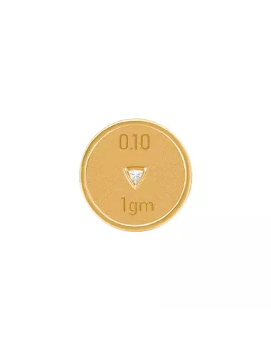 Divine Solitaires 0.10 carats EF VVS Diamond Studded in 1gm 22kt Gold
