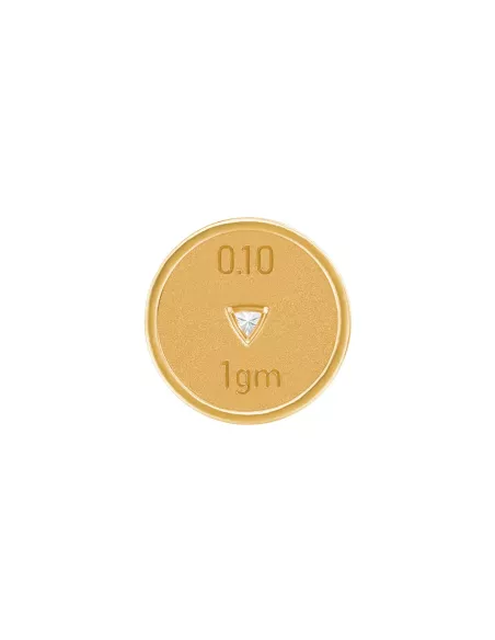 Divine Solitaires 0.10 carats EF VVS Diamond Studded in 1gm 22kt Gold