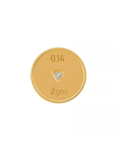 Divine Solitaires 0.14 carats EF VVS Diamond Studded in 2gm 22kt Gold