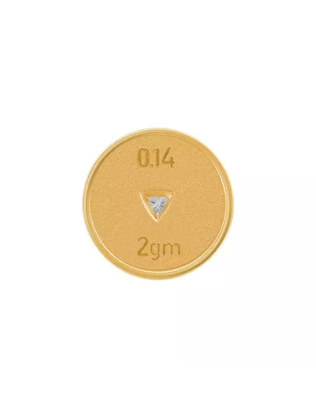 Divine Solitaires 0.14 carats EF VVS Diamond Studded in 2gm 22kt Gold