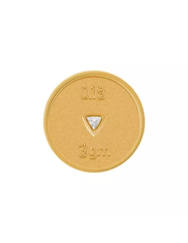 Divine Solitaires 0.18 carats EF VVS Diamond Studded in 3gm 22kt Gold