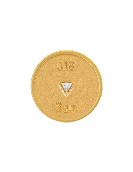 Divine Solitaires 0.18 carats EF VVS Diamond Studded in 3gm 22kt Gold