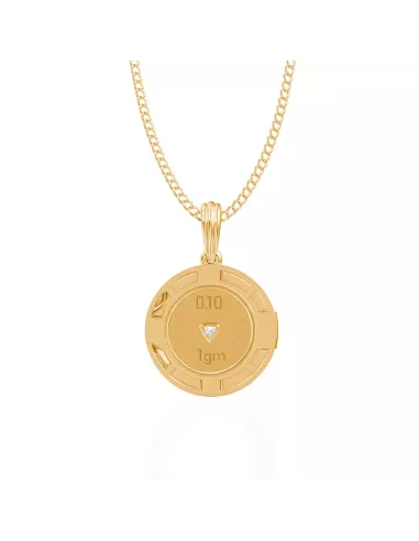 Divine Solitaires 10Kt Diamond Coin Jacket with 0.10 carats EF VVS Dia