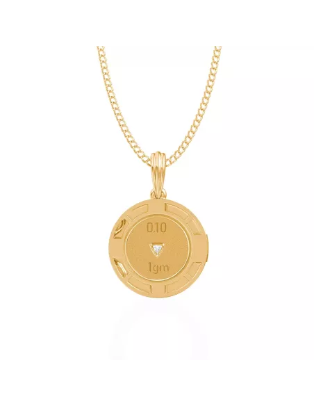 Divine Solitaires 10Kt Diamond Coin Jacket with 0.10 carats EF VVS Dia