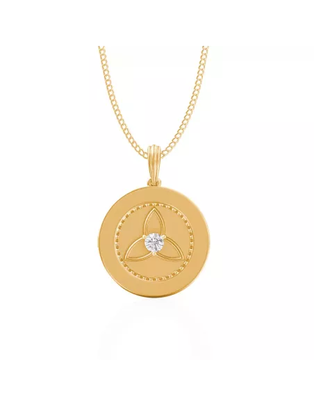 Divine Solitaires 10Kt Gold Jacket with Diamond Coin
