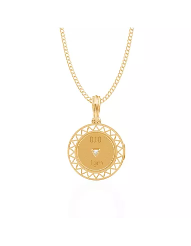 Divine Solitaires Enamel Brass Jacket with 0.10 carats EF VVS Diamond
