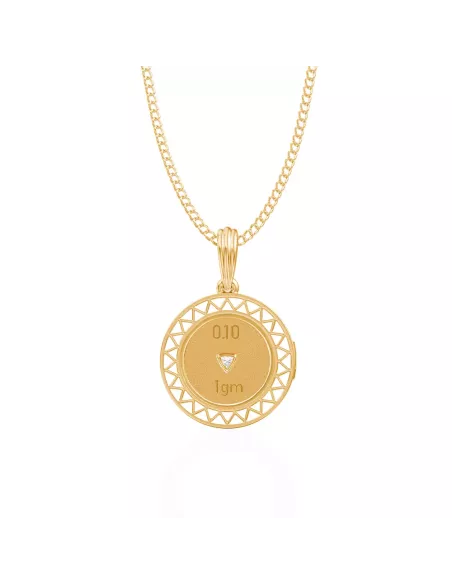 Divine Solitaires Enamel Brass Jacket with 0.10 carats EF VVS Diamond