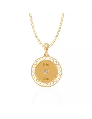 Divine Solitaires Enamel Brass Jacket with 0.14 carats EF VVS Diamond