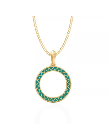 Divine Solitaires Enamel Brass Jacket with 0.14 carats EF VVS Diamond