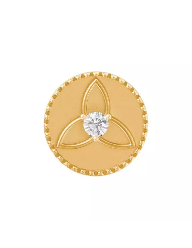Divine Solitaires Enamel Brass Jacket with 0.18 carats EF VVS Diamond