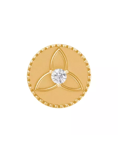 Divine Solitaires Enamel Brass Jacket with 0.18 carats EF VVS Diamond