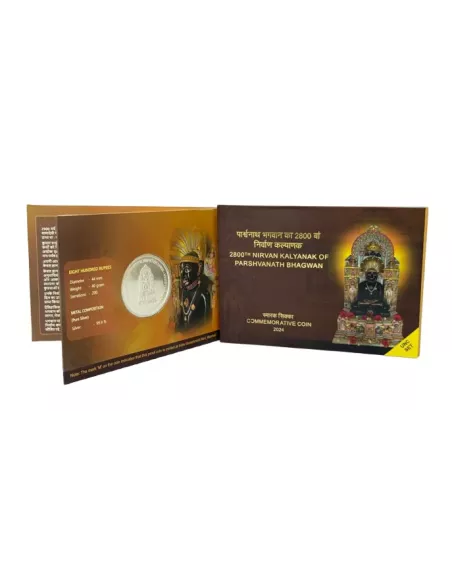 800 Rupees India Govt. Mint 2800TH Nirvan Kalyanak of Parshvanath Bhag
