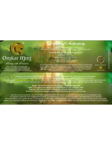 Omkar Mint The Jungle Book Color Silver Coin 10 gm each in 999 Purity