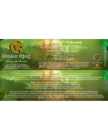 Omkar Mint The Jungle Book Color Silver Coin 10 gm each in 999 Purity