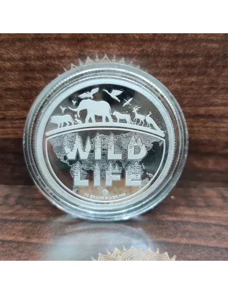 Omkar Mint Wild Life Series Color Silver Coin 10 gm each in 999 Purity