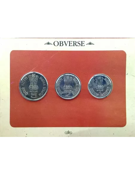 Year 1991-India Tourism Commemorative UNC 3 Coins Set