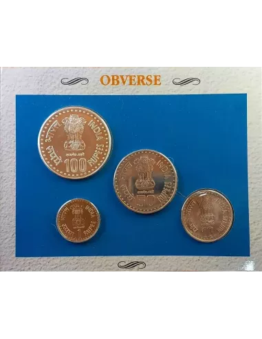 Year 1993-Quit India Movement Commemorative UNC 4 Coins Set