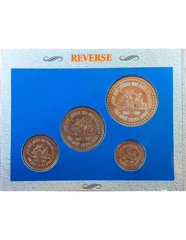 Year 1993-Quit India Movement Commemorative UNC 4 Coins Set