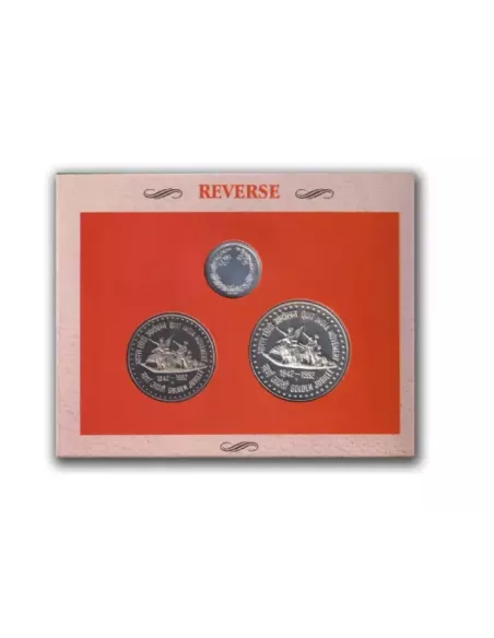 1993-Quit India Movement Commemorative Proof 2 Coins Set