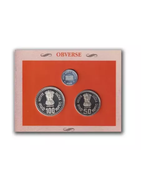 1993-Quit India Movement Commemorative Proof 2 Coins Set