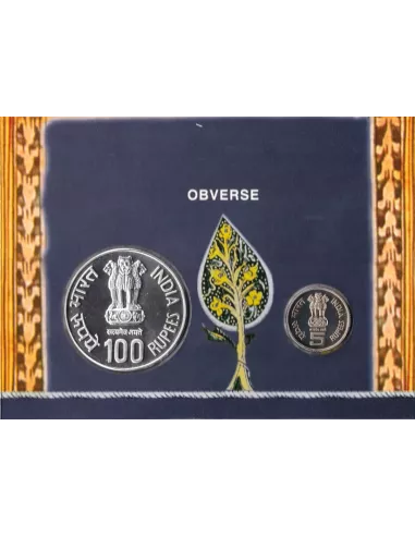 100 Rupees India Govt. Mint Bhagwan Mahavir 2600th Janma Kalyanak Comm