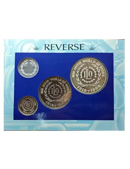 Year 1994-International Labour Organisation Commemorative Proof 3 Coin