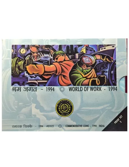Year 1994-International Labour Organisation Commemorative Proof 3 Coin