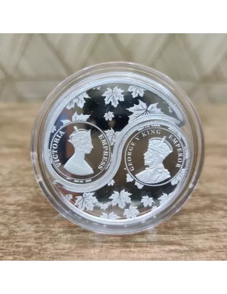 Omkar Mint Queen King Kaju Shape Silver Coin of 10 Grams  [5 grams X 2