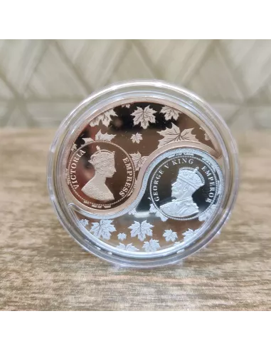 Omkar Mint Queen King Kaju Shape (Queen Rose Gold Coated ) Silver Coin