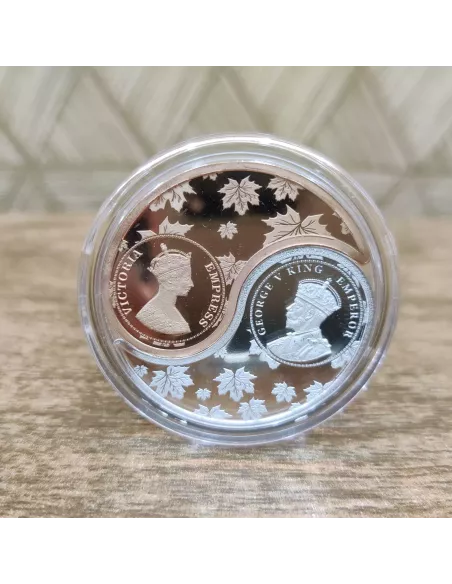 Omkar Mint Queen King Kaju Shape (Queen Rose Gold Coated ) Silver Coin