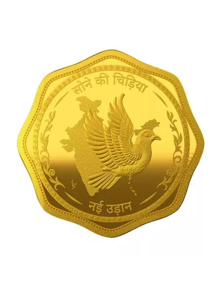 MMTC-PAMP Octagonal Sone Ki Chidiya Minted Coin  of 10 Grams in 24 Kar