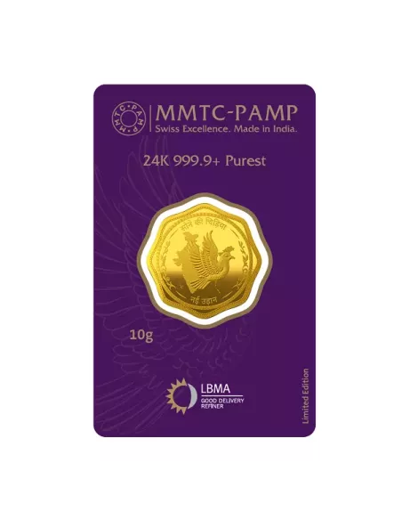 MMTC-PAMP Octagonal Sone Ki Chidiya Minted Coin  of 10 Grams in 24 Kar