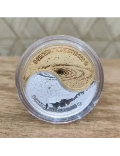 Omkar Mint Sun Moon Kaju Shape (Sun Gold Coated ) Silver Coin of 10 Gr