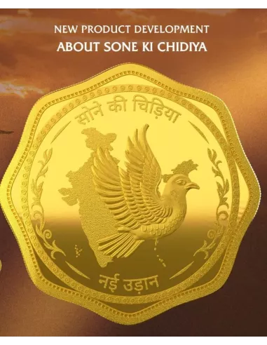 MMTC-PAMP Octagonal Sone Ki Chidiya Minted Coin  of 10 Grams in 24 Kar