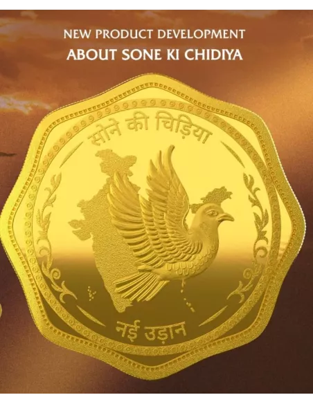 MMTC-PAMP Octagonal Sone Ki Chidiya Minted Coin  of 10 Grams in 24 Kar