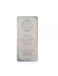 Buy Gujarat Gold Centre Silver Cast Bar Of 500 gm in 999 24Kt Purity