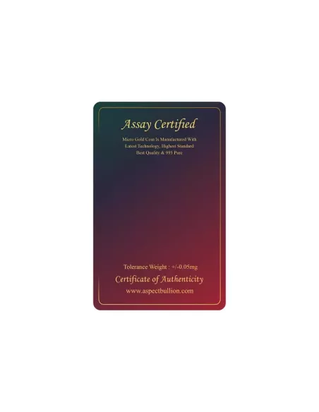 Aspect Bullion Kalpvruksha Gold Bar 0. 500 Milligrams in 24 Kt 995 Pur