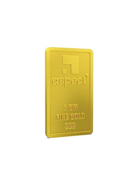 Aspect Bullion Happy Birthday Gold Bar Of 5 Grams in 24 Karat 999 Puri