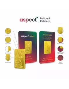 Aspect Bullion Rose Gold Bar Of 10 Grams in 24 Karat 999 Purity / Fine