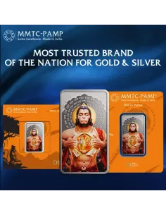 MMTC PAMP Colorful Lord Hanuman Silver Coin of 50 Gram in 999.9 Purity