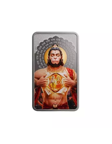 MMTC PAMP Colorful Lord Hanuman Silver Coin of 50 Gram in 999.9 Purity